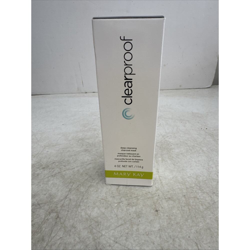 New In Box Mary Kay Clear Proof Deep Cleansing Charcoal Mask 4 oz Full Size